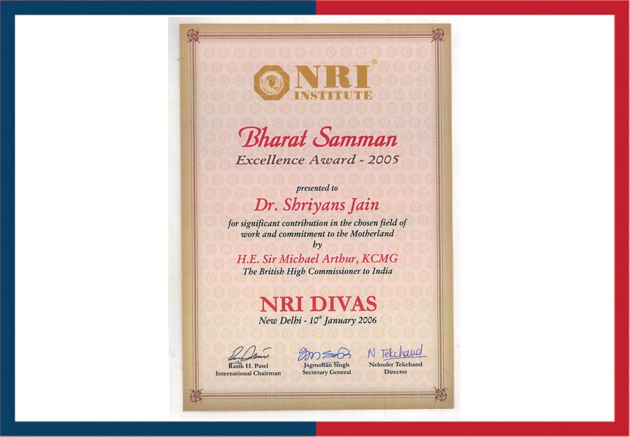 bharat-samman-award-dr-shriyans-jain