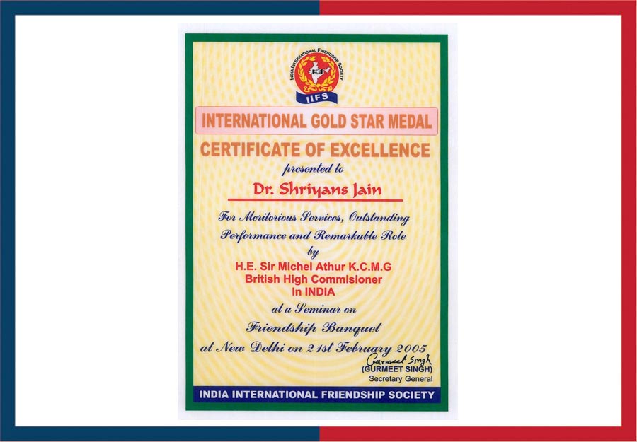 international-gold-star-medal-dr-shriyans-jain